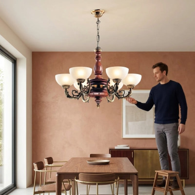 Lustre de plafond Lustre Lustre Lustre Lampe de plafond Lampes Marron Classique