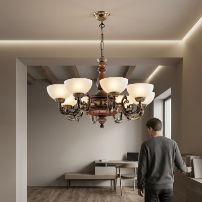 Lampe de plafond Lustre Lustre Lustre Lustres Brun Classique