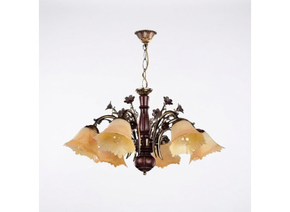 Lustre de plafond fleurs plafond lustre lustre lustre lampe en verre beige
