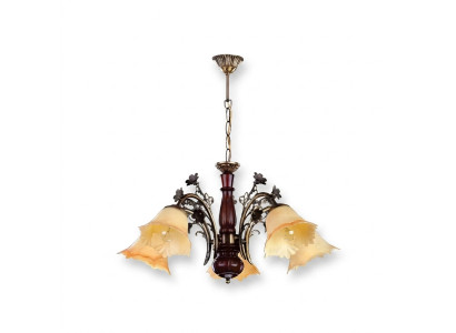 Plafonnier fleurs plafond lustre lustre lustre lampe en verre beige
