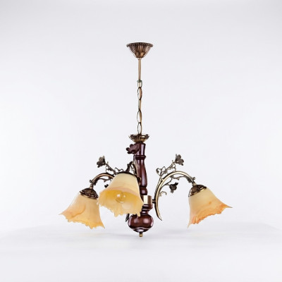 Lustre, Lampe de plafond, Fleurs, Lustre, Lustre, Lampe, Verre, Beige