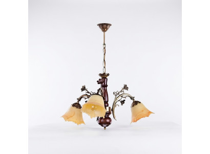 Lustre, Lampe de plafond, Fleurs, Lustre, Lustre, Lampe, Verre, Beige