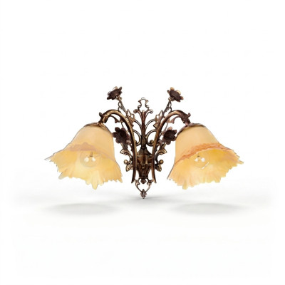 Applique murale lampes murales applique murale lustre applique murale fleurs verre brun