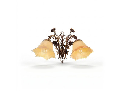 Applique murale lampes murales applique murale lustre applique murale fleurs verre brun