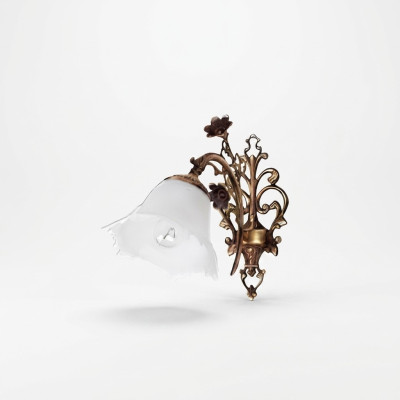 Applique murale luminaires muraux applique murale lustre applique murale verre fleurs brunes