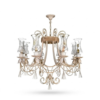 Lustre de plafond de luxe Lustre Lustre Lustre Lampe de plafond Lampes Verre Beige