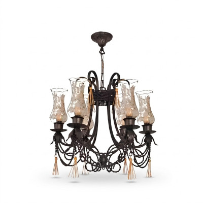 Château Plafond Lumière Luxe Lustre Lustre Plafonnier Lampe en Verre Lampadaire