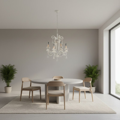 Luxueux lustre de plafond Lustre Lampe de plafond Lampes Beige Art