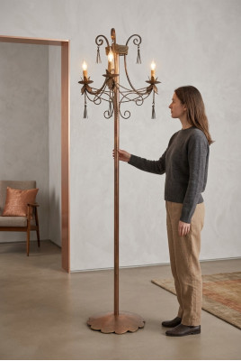 Lampe de sol Lampe sur pied Lampes de luxe Lampes Lampe Or Art 170 cm