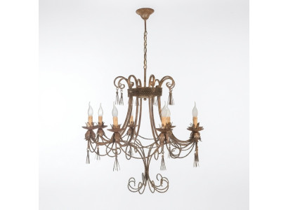 Lustre de plafond Lustre Lustre Plafonnier Lampes Or Métal Art