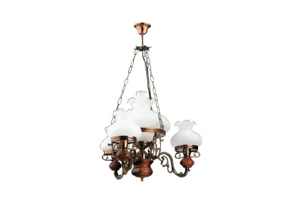 Plafonnier Lustre Lustre Lustre Lampe de plafond Lampe Verre Marron Baroque