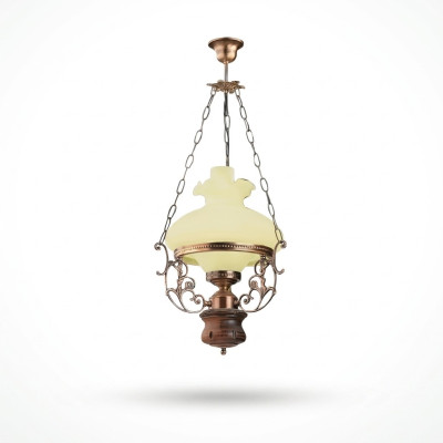 Plafonnier Lampe Plafonnier Lustre Lustre Lustre en verre Beige Baroque