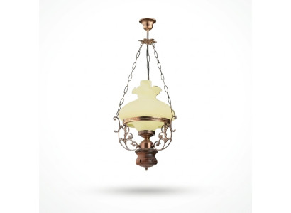 Plafonnier Lampe Plafonnier Lustre Lustre Lustre en verre Beige Baroque