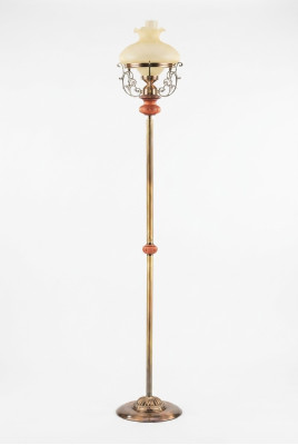 Lampe sur pied de luxe en verre doré de 185 cm