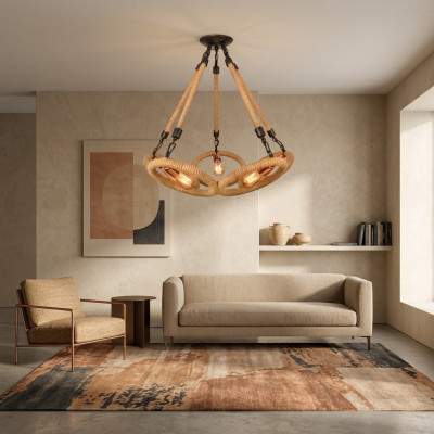 Plafonnier lustre Lustre Lustre Plafonnier Lampe Verre Marron Moderne