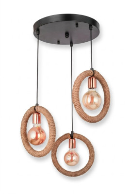 Lustre Lustre Lampe de plafond Lampe Verre Marron Moderne