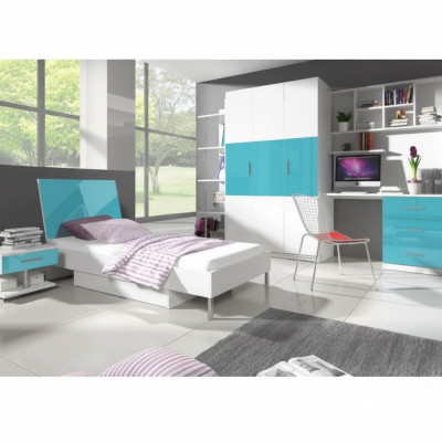 Chambre d'enfants design Chambre de jeunes Chambre Table Lit Commode Armoire 5 pièces