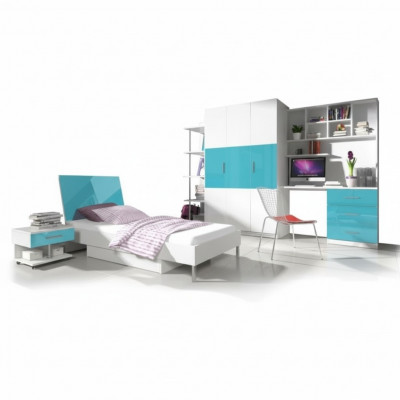 Chambre d'enfants design Chambre de jeunes Chambre Table Lit Commode Armoire 5 pièces