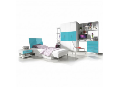 Chambre d'enfants design Chambre de jeunes Chambre Table Lit Commode Armoire 5 pièces