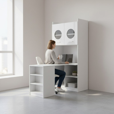 Bureau Table d'Office Blancs Chambre d'enfants Chambre de jeunesTables neuves à haute brillance
