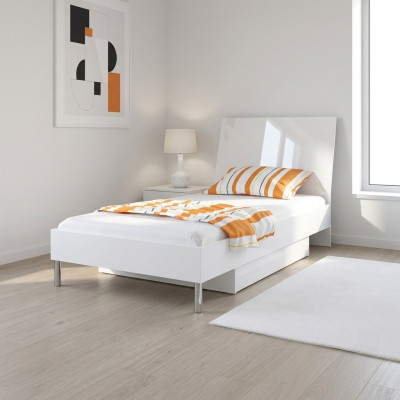 Lits Blanc Bois Design Lit Simple Brillant Lit Enfant Chambre Fille