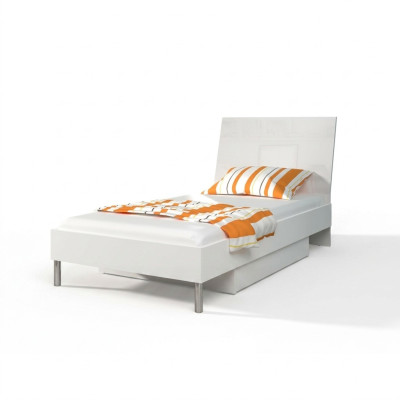 Lits Blanc Bois Design Lit Simple Brillant Lit Enfant Chambre Fille