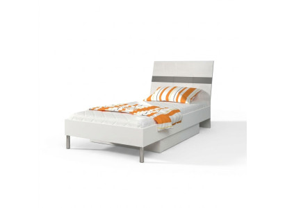 Lits Lit pour enfants Chambre d'enfant Lit Lit pour enfants Meubles Bois Gris Brillant neuf