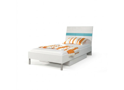 Lits Lit d'enfant Chambre d'enfant Lit Lit d'enfant Meubles Bois Turquoise Brillant neuf