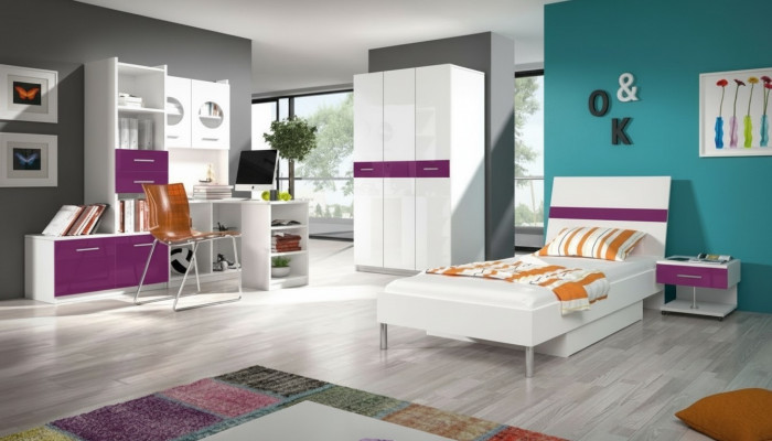 Bureau d'angle Bureau moderne en bois Jeunesse Chambre d'enfants Blanc Conception de meubles