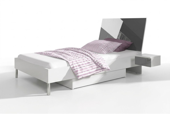 Chambre d'enfants Lit Chambre Lits Lit simple Chambre de jeunes Gris Bois