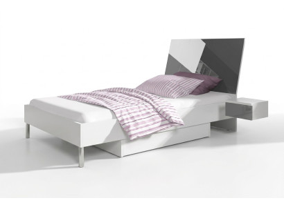 Chambre d'enfants Lit Chambre Lits Lit simple Chambre de jeunes Gris Bois