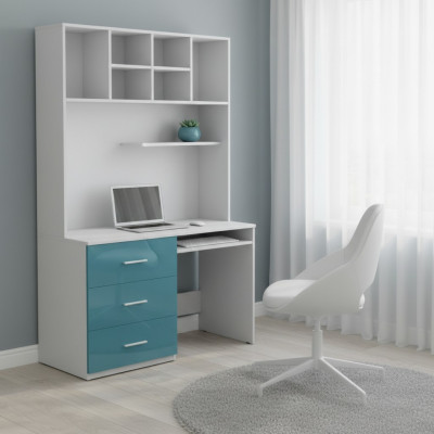 Bureau avec tiroirs Table PC style moderne 2 pièces armoire de bureau tables