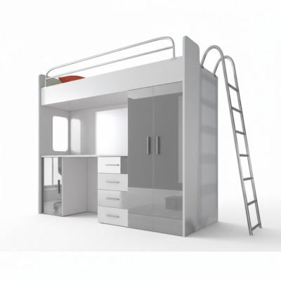 Lits Lit mezzanine Bois véritable Chambre d'enfants & d'adolescents nouveau lit superposé étages