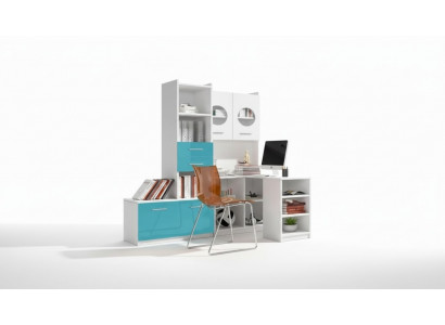 Armoire pour bibliothèque de chambre de jeunes Shelf Étagère Meuble Bibliothèque Turkis Shelf Étagère 1 pièce