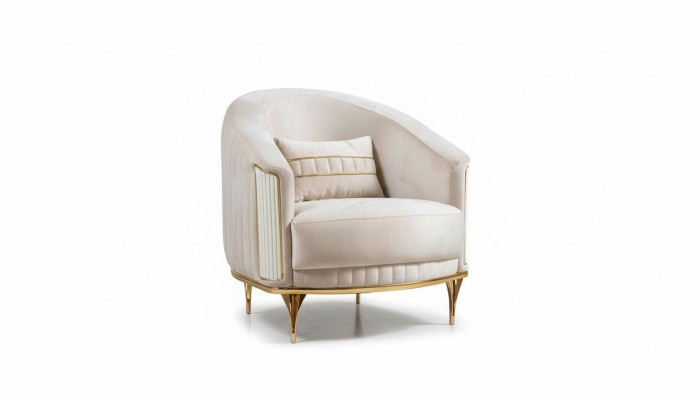 Fauteuil Canapé Moderne Canapé Relax Tissu Salon Textile Siège de Luxe en Polyester