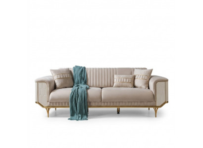 Canapé 3 places de luxe moderne en tissu de 234 cm