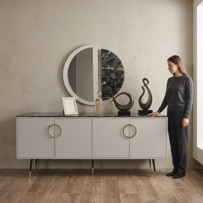 Bahut Commode Meuble Meuble télé Meuble de salon Armoire Étagère Commode Support TV Bois