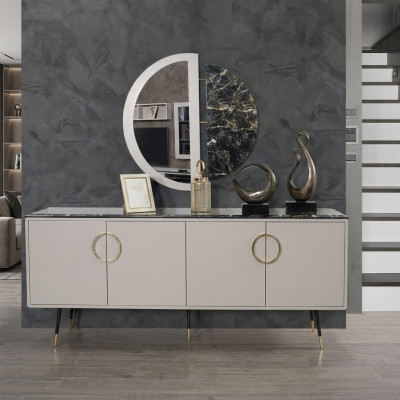 Bahut Commode Meuble Meuble télé Meuble de salon Armoire Étagère Commode Support TV Bois