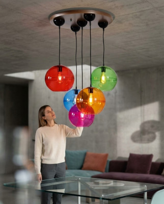 Luminaire de design Plafonnier Lampes modernes Argent Applique murale Lustre Coloré Lustre