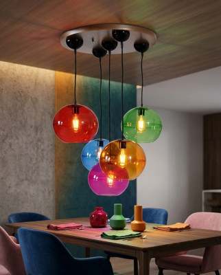 Luminaire de design Plafonnier Lampes modernes Argent Applique murale Lustre Coloré Lustre