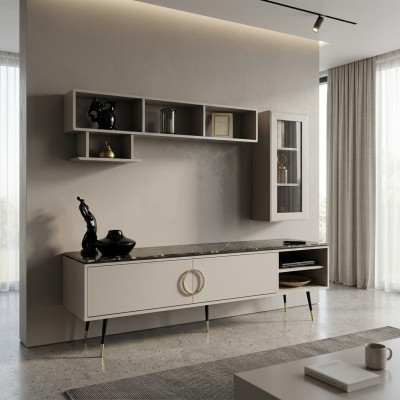Style TV armoire italienne Buffet Enfilade Bas Armoire Mobilier de Luxe Commode 205 cm