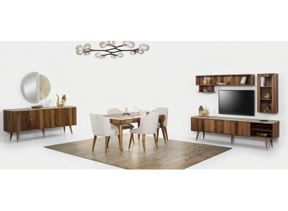 Suite Set Table Moderne 6x Chaises Chaise Complète et Set à manger 7 pièces. Salle à manger