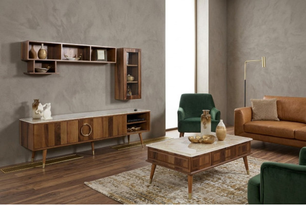 Unité murale design Armoire murale Étagère Buffet Meuble TV Meuble TV Basse télévision Meuble TV