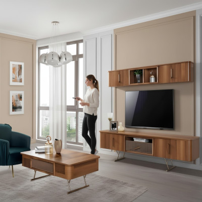 Meuble TV Table TV Design Armoire TV Unité murale Table Meuble TV Buffet Bas