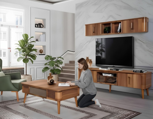 Mur bois mur style salon meuble étagère moderne dressing nouveau unité murale moderne nouvelle