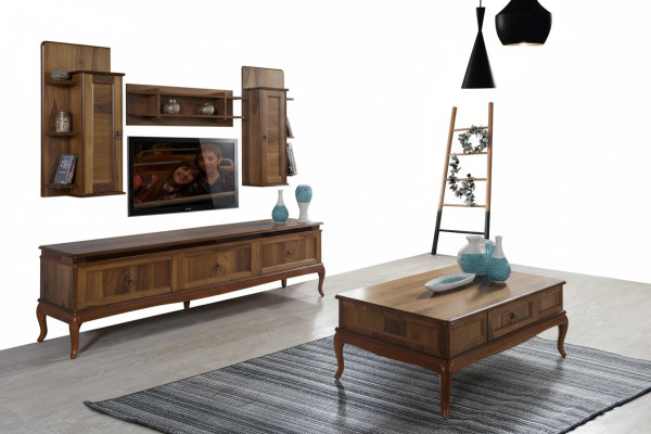 Salon Tables en bois Table d'appoint Style italien Table Basse Table basse Table d'appoint en bois