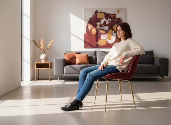 Chaise du salon Salle à manger Rouge Or Métal Mobilier de salle à manger Chaises Chaise de salon nouvelle