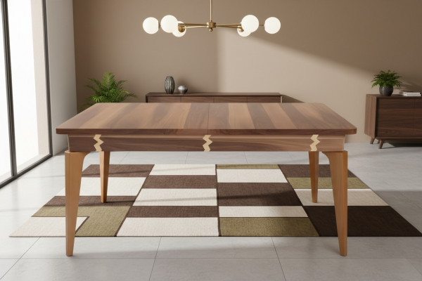 Tables de salle à manger Tables en bois Mobilier de style italien Table à manger de luxe 160x90 nouvelle