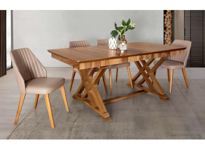 Suite Table 6x Chaises Fauteuils de Luxe Ensemble de Salle à Manger Ensemble 7pcs Complet Salle à Manger
