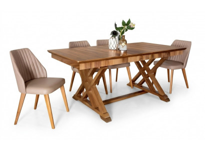 Suite Table 6x Chaises Fauteuils de Luxe Ensemble de Salle à Manger Ensemble 7pcs Complet Salle à Manger